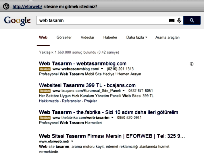 Google Arama Sonuç Sayfası Değişti